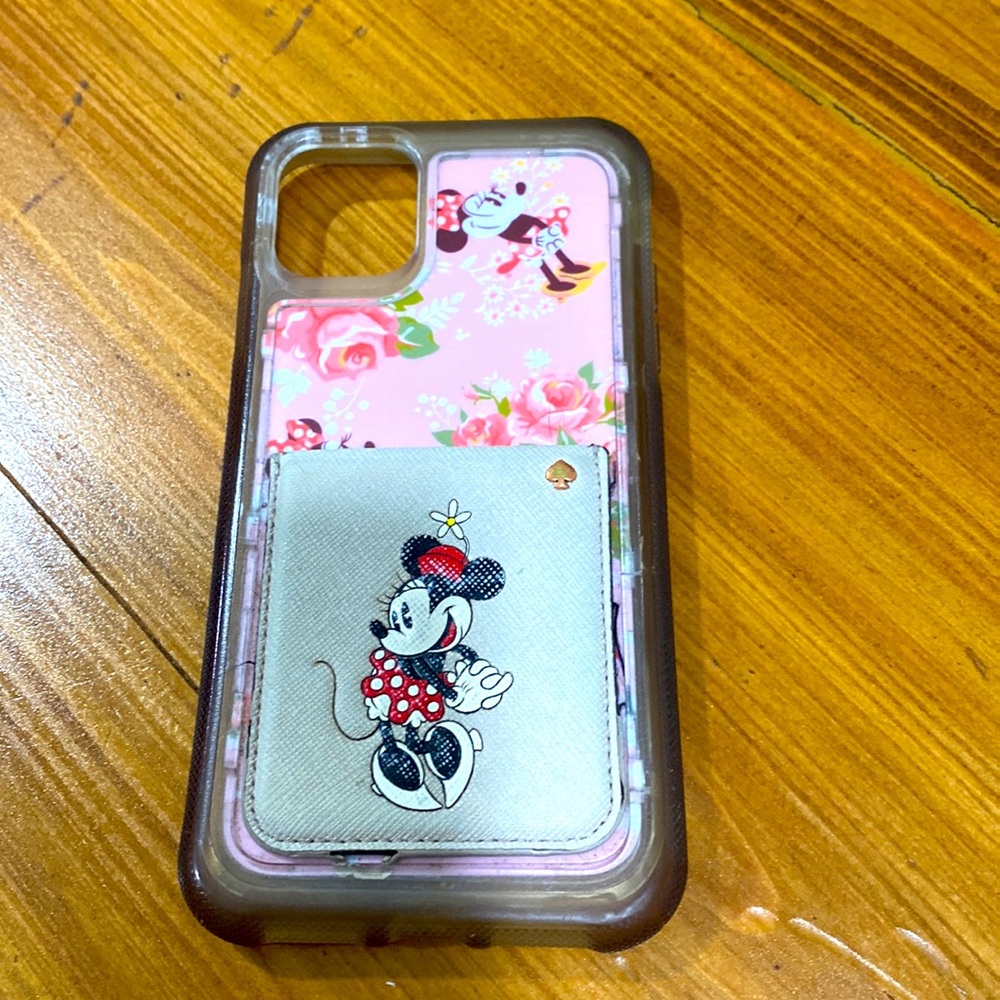 Disney Parks iPhone 11 Pro Max Minnie mouse floral case with Kate spade wallet